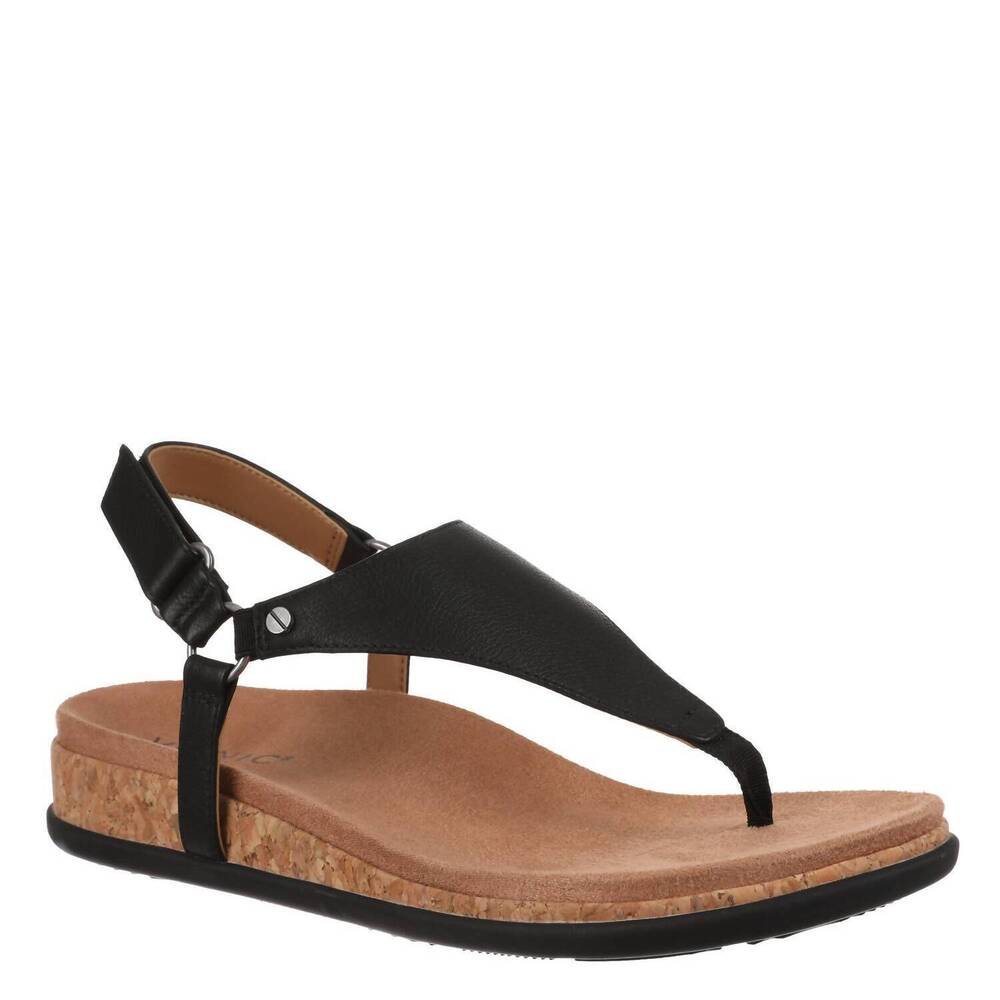 NEW VIONIC women's kirra toe post walking sandals in black